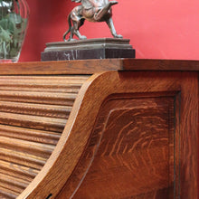Load image into Gallery viewer, Antique American Oak Cutler Roll Top Twin Pedestal Desk, Office Desk. B13129
