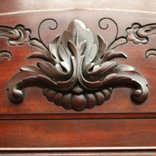 Load image into Gallery viewer, Antique French Mahogany Sideboard, Hall Cabinet – Carved Detail, Lion Heads. B12474
