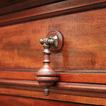 Load image into Gallery viewer, Antique French Mahogany Sideboard, Hall Cabinet – Carved Detail, Lion Heads. B12474
