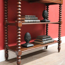 Load image into Gallery viewer, Antique French Walnut Chest of 6 Drawers, 2-tier Shelves, Bobbin Legs. B12303
