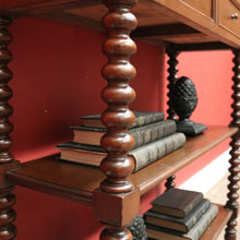 Load image into Gallery viewer, Antique French Walnut Chest of 6 Drawers, 2-tier Shelves, Bobbin Legs. B12303
