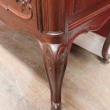 Load image into Gallery viewer, Antique French Oak Writing Bureau or Desk with Drop Front Brass Handles Key and Cabriole Legs. B12706
