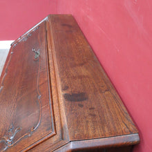 Load image into Gallery viewer, Antique French Oak Writing Bureau or Desk with Drop Front Brass Handles Key and Cabriole Legs. B12706
