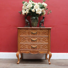 Load image into Gallery viewer, Vintage French Cabinet with Three Felt Lined Drawers for Jewellery or Silverware. B12863
