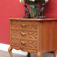 Load image into Gallery viewer, Vintage French Cabinet with Three Felt Lined Drawers for Jewellery or Silverware. B12863
