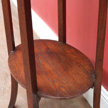 Load image into Gallery viewer, Vintage French Oak Arts and Crafts Two Tier Pot Stand or Planter Stand. B12765
