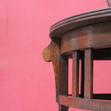 Load image into Gallery viewer, Vintage French Oak Arts and Crafts Two Tier Pot Stand or Planter Stand. B12765

