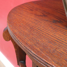 Load image into Gallery viewer, Vintage French Oak Arts and Crafts Two Tier Pot Stand or Planter Stand. B12765

