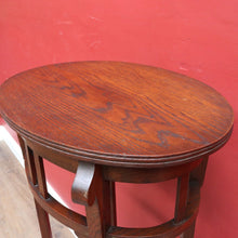 Load image into Gallery viewer, Vintage French Oak Arts and Crafts Two Tier Pot Stand or Planter Stand. B12765
