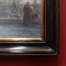 Load image into Gallery viewer, x SOLD Jozef Horenbant Cathedral Interior Painting in Black and Gilt Frame. B12716
