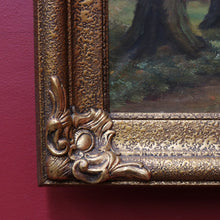 Load image into Gallery viewer, x SOLD Antique Oil on Canvas Country Landscape in Gilt Frame Signed Lower Right. B12721
