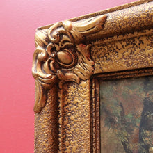 Load image into Gallery viewer, x SOLD Antique Oil on Canvas Country Landscape in Gilt Frame Signed Lower Right. B12721

