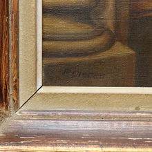 Load image into Gallery viewer, Jean-Paul Cleren Framed Oil on Canvas Vaulted Church Interior Signed. B12715
