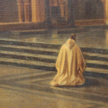 Load image into Gallery viewer, Jean-Paul Cleren Framed Oil on Canvas Vaulted Church Interior Signed. B12715
