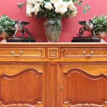 Load image into Gallery viewer, x SOLD French Cherrywood Sideboard with Brass Handles, Cutlery Drawers and Key. B12811
