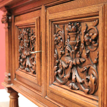 Load image into Gallery viewer, Antique French Oak Two-door Hall Cabinet / Side Cabinet/ Entry Foyer Cupboard. B12284
