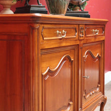 Load image into Gallery viewer, x SOLD French Cherrywood Sideboard with Brass Handles, Cutlery Drawers and Key. B12811
