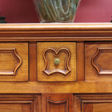Load image into Gallery viewer, x SOLD French Cherrywood Sideboard with Brass Handles, Cutlery Drawers and Key. B12811
