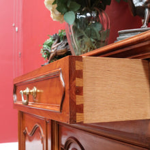 Load image into Gallery viewer, x SOLD French Cherrywood Sideboard with Brass Handles, Cutlery Drawers and Key. B12811
