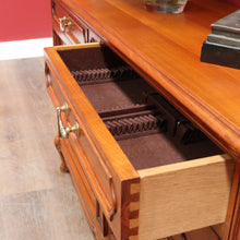 Load image into Gallery viewer, x SOLD French Cherrywood Sideboard with Brass Handles, Cutlery Drawers and Key. B12811
