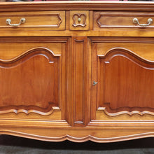 Load image into Gallery viewer, x SOLD French Cherrywood Sideboard with Brass Handles, Cutlery Drawers and Key. B12811
