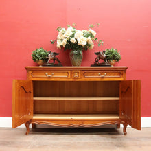 Load image into Gallery viewer, x SOLD French Cherrywood Sideboard with Brass Handles, Cutlery Drawers and Key. B12811
