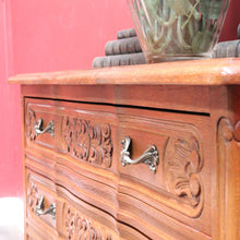 Load image into Gallery viewer, French Oak Chest of Drawers with Shaped Front, Brass Handles Circa 1950s. B12773
