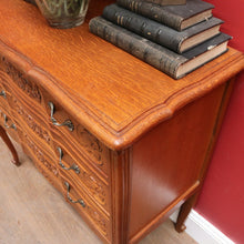 Load image into Gallery viewer, French Oak Chest of Drawers with Shaped Front, Brass Handles Circa 1950s. B12773
