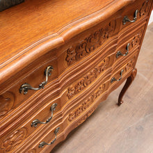 Load image into Gallery viewer, French Oak Chest of Drawers with Shaped Front, Brass Handles Circa 1950s. B12773
