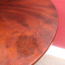Load image into Gallery viewer, x SOLD Antique Circa 1850 English Mahogany Tilt Top Wine Table with Tri Leg Base. B12828
