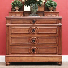 Load image into Gallery viewer, Antique French Walnut Dressing Table – Marble top - Mirror, 6 Drawers, Carved Detail. B12475
