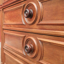 Load image into Gallery viewer, Antique French Walnut Dressing Table – Marble top - Mirror, 6 Drawers, Carved Detail. B12475
