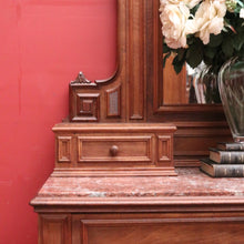 Load image into Gallery viewer, Antique French Walnut Dressing Table – Marble top - Mirror, 6 Drawers, Carved Detail. B12475
