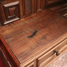 Load image into Gallery viewer, Antique French Walnut Dressing Table – Marble top - Mirror, 6 Drawers, Carved Detail. B12475
