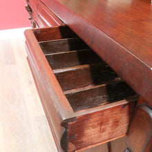 Load image into Gallery viewer, Antique Australian Cedar Three Door Sideboard with Ornately Carved Backboard. B13147
