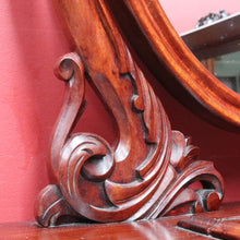Load image into Gallery viewer, x SOLD Australian Cedar Antique Vanity Mirror with Velvet Lined Trinket Compartment. B12893
