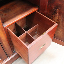 Load image into Gallery viewer, Antique Australian Cedar Three Door Sideboard with Ornately Carved Backboard. B13147
