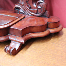 Load image into Gallery viewer, x SOLD Australian Cedar Antique Vanity Mirror with Velvet Lined Trinket Compartment. B12893
