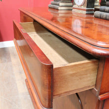 Load image into Gallery viewer, English Mahogany Antique Sideboard Servery with Mirror Back and Two Keys. B12892
