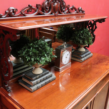 Load image into Gallery viewer, English Mahogany Antique Sideboard Servery with Mirror Back and Two Keys. B12892
