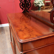 Load image into Gallery viewer, English Mahogany Antique Sideboard Servery with Mirror Back and Two Keys. B12892
