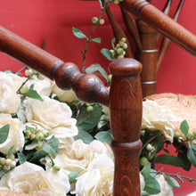 Load image into Gallery viewer, x SOLD Pair of Dutch Triangle Corner Chairs with Rush Seats and Bobbin Frames. B12905
