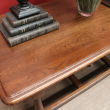 Load image into Gallery viewer, Vintage French Oak Coffee Table with Double H-Stretcher Base and Turned Legs. B12256

