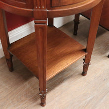 Load image into Gallery viewer, Pair of French Walnut Bedside Tables with Marble Tops – Porcelain Lined, True Left &amp; Right-Hand Design. B12290
