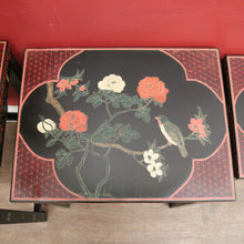 Load image into Gallery viewer, Set of 4 Oriental Nesting Tables – Floral Design, Made in the People’s Republic of China. B12286
