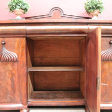 Load image into Gallery viewer, Antique English Mahogany Three Drawer, Three Door Sideboard Cabinet Circa 1850. B13152
