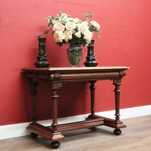 Load image into Gallery viewer, Antique French Walnut Hall Table or Desk – Fine Carved Detail, . B12326
