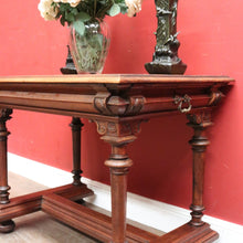 Load image into Gallery viewer, Antique French Walnut Hall Table or Desk – Fine Carved Detail, . B12326
