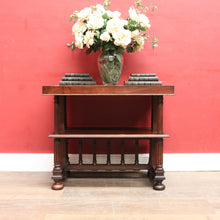 Load image into Gallery viewer, Antique French Walnut Two Tier Side Table or Television Lamp Stand, Shoe Shelf. B13158

