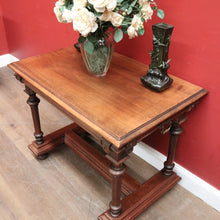 Load image into Gallery viewer, Antique French Walnut Hall Table or Desk – Fine Carved Detail, . B12326
